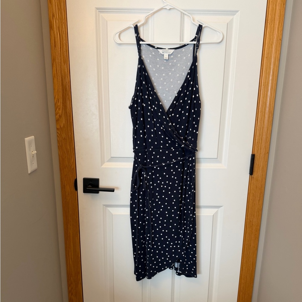41 Hawthorn Blue and White Spaghetti Strap Sundress